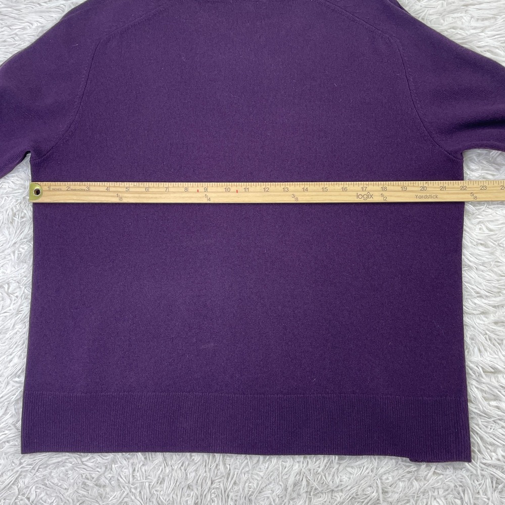 Johnny Was Sweater Womens L Purple Mishika Waffle Pullover Wool Cashmere Blend - Picture 7 of 9